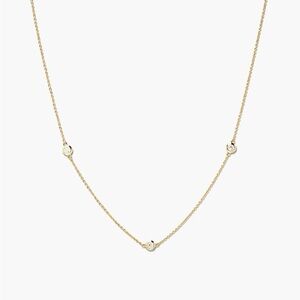 Mejuri Gold Necklace with Crystal Details